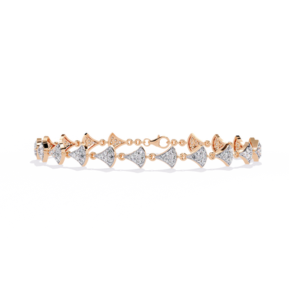Diamond Petals Tennis Bracelet