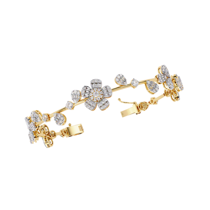 Golden Rose Diamond Bracelet