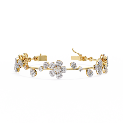 Golden Rose Diamond Bracelet