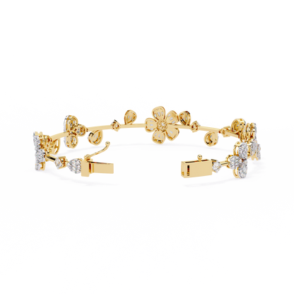 Golden Rose Diamond Bracelet