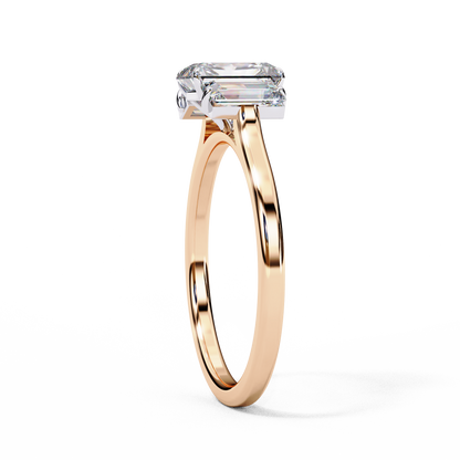 Radiant Cut Three-Stone Solitaire Ring