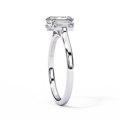 Radiant Cut Three-Stone Solitaire Ring