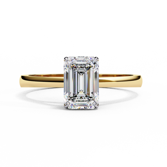 White Emerald 1.2 Ct Solitaire Ring