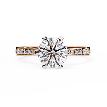 Perfect Round Solitaire Engagement Ring