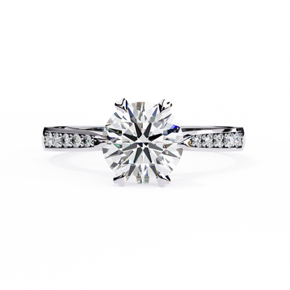 Perfect Round Solitaire Engagement Ring