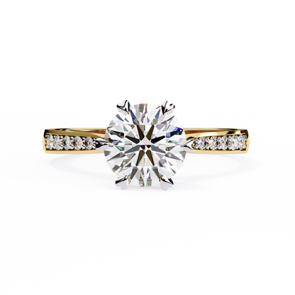Perfect Round Solitaire Engagement Ring