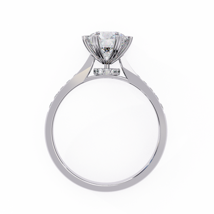 Perfect Round Solitaire Engagement Ring