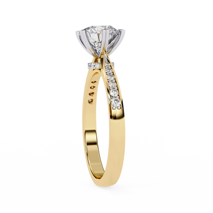 Perfect Round Solitaire Engagement Ring