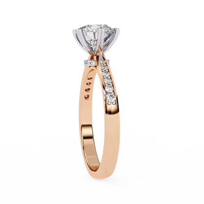 Perfect Round Solitaire Engagement Ring
