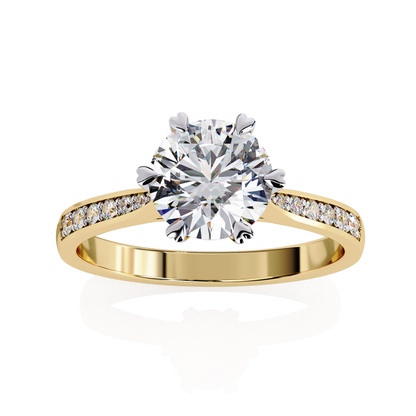 Perfect Round Solitaire Engagement Ring