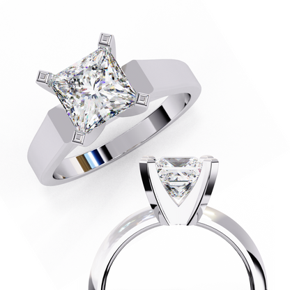 Dominion Princess Cut 1.72 Ct Solitaire Ring
