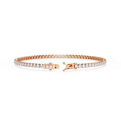 6 Pointer Round Diamond Tennis Bracelet
