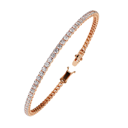 6 Pointer Round Diamond Tennis Bracelet
