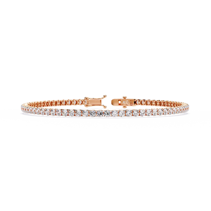 6 Pointer Round Diamond Tennis Bracelet