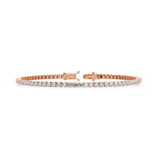 6 Pointer Round Diamond Tennis Bracelet