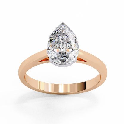 Pear Everyday Solitaire Ring
