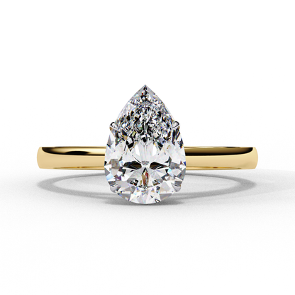Pear Everyday Solitaire Ring