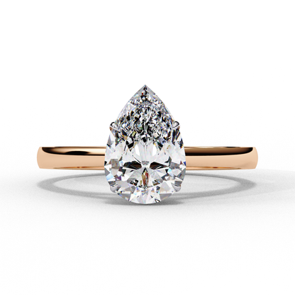 Pear Everyday Solitaire Ring