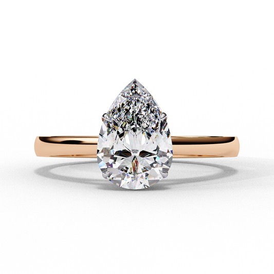 Pear Everyday Solitaire Ring