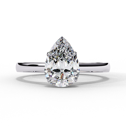 Pear Everyday Solitaire Ring