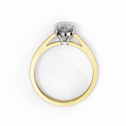 Pear Everyday Solitaire Ring