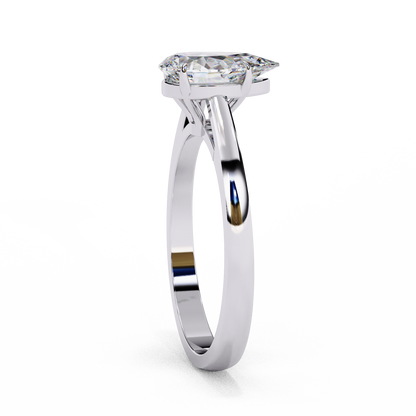 Pear Everyday Solitaire Ring