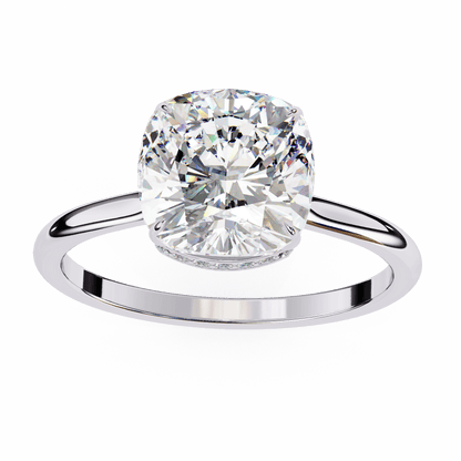 Graceful Cushion Cut 2.65 Carat Solitaire Ring