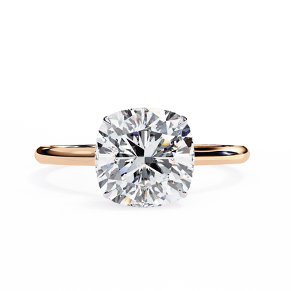 Graceful Cushion Cut 2.65 Carat Solitaire Ring