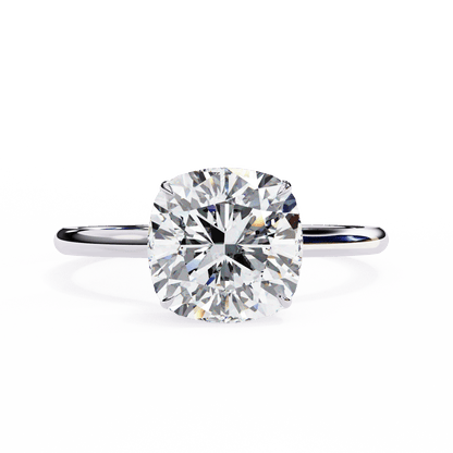 Graceful Cushion Cut 2.65 Carat Solitaire Ring