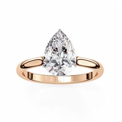 Pious Drop 1.8 Ct Pear Solitaire Ring