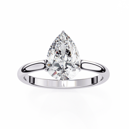 Pious Drop 1.8 Ct Pear Solitaire Ring