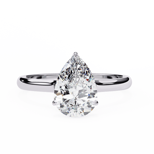 Pious Drop 1.8 Ct Pear Solitaire Ring