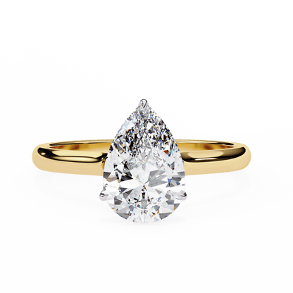 Pious Drop 1.8 Ct Pear Solitaire Ring