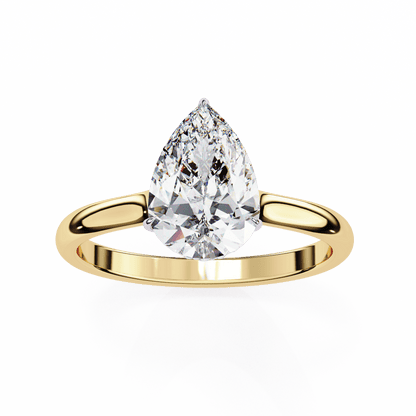Pious Drop 1.8 Ct Pear Solitaire Ring