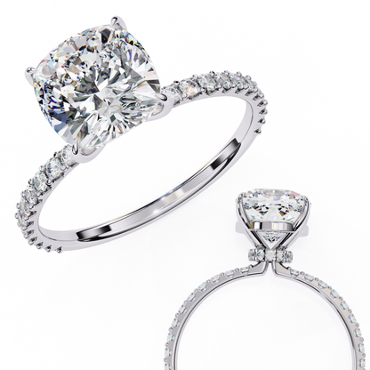 Jasmine Cushion Cut 2.56 Carat Solitaire Ring