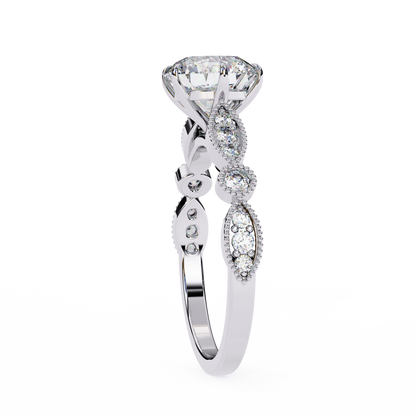 Golden Aura Round 1.92 Carat Solitaire Ring