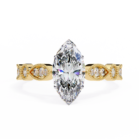 Mesmerizing Marquise Solitaire Engagement ring