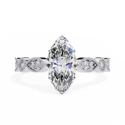 Mesmerizing Marquise Solitaire Engagement ring