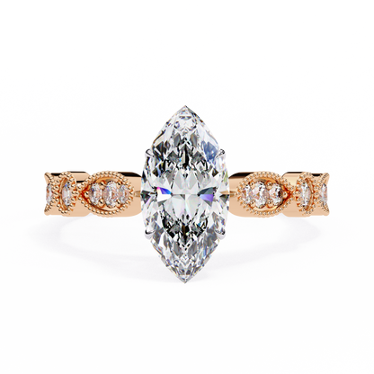 Mesmerizing Marquise Solitaire Engagement ring