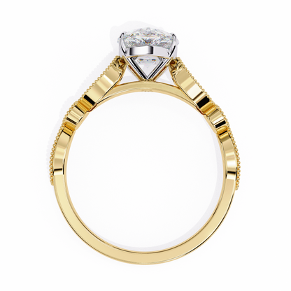 Love Pair Shape 0.89 Carat Solitaire Ring