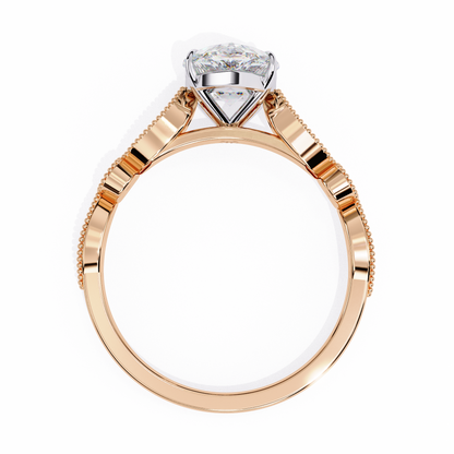 Love Pair Shape 0.89 Carat Solitaire Ring