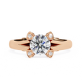0.88 Carat Round Moon Solitaire Ring
