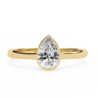 Raindrop Pear Shape 0.58 Carat Solitaire Ring