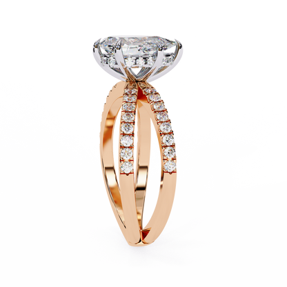 Butterfly Pear shape Soliatire Engagement Ring