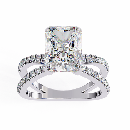 Luster Radiant Cut 2.47 Carat Solitaire Ring