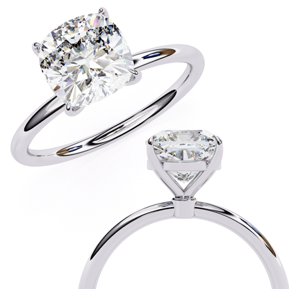 Veloura Cushion Cut 2.56 Carat solitaire Ring