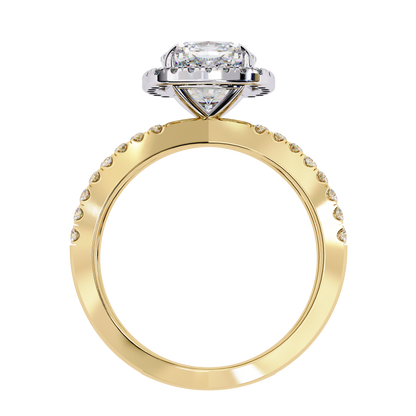 Honey Bee Cushion Cut Solitaire Ring