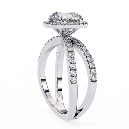 Honey Bee Cushion Cut Solitaire Ring