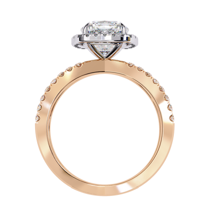 Honey Bee Cushion Cut Solitaire Ring