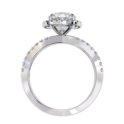 Honey Bee Cushion Cut Solitaire Ring